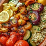 Lemon & Feta Roasted Vegetable Couscous Platter