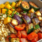 Roasted Mediterranean Vegetable & Couscous Bowl