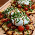 Burrata & Basil Caprese Flatbread Pizza