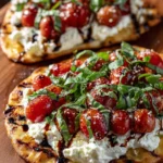 Caprese Flatbread with Whipped Garlic Feta