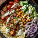 Chickpea & Cucumber Couscous Bowls with Lemon Tahini Drizzle