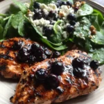 Grilled Chicken with Blueberry Balsamic Glaze