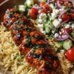 Honey Balsamic Grilled Chicken with Orzo Salad