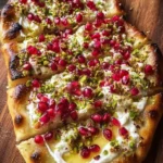 Pomegranate & pistachio holiday flatbread