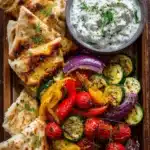Sheet-Pan Roasted Veggies with Tzatziki & Pita