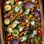 Sheet-Pan Zucchini & Chickpea Bake with Feta