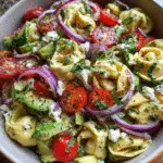 avocado tortellini feta salad