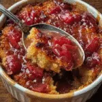 Baked Sticky Rhubarb Pudding